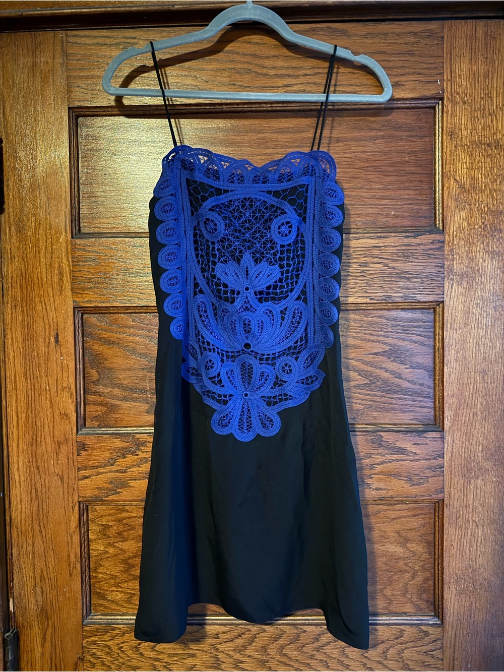 VICTORIA BECKHAM 100% Silk Slip Mini Dress Spaghetti Straps Lace Overlay Y2K 4